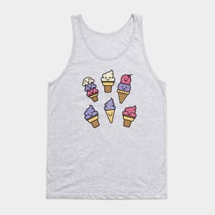 Kawaii Ice Cream Pattern Tank Top